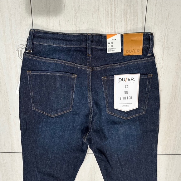 DUER NWT Women's Performance Denim Boot Cut in Dark Stone 27"x32" - Picture 4 of 12